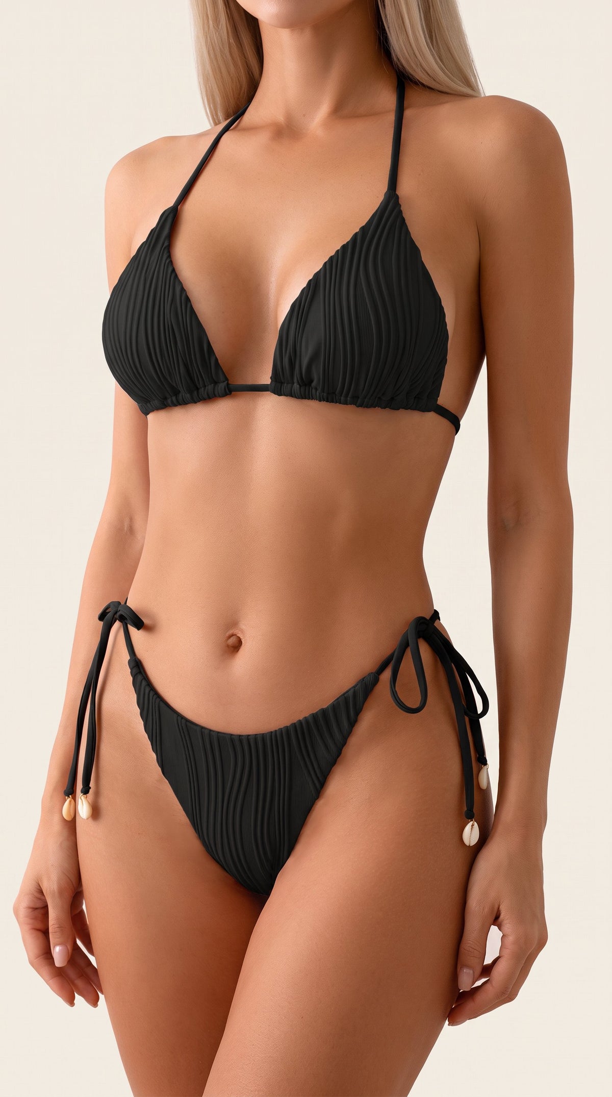 Amara Triangle Bottoms - Black